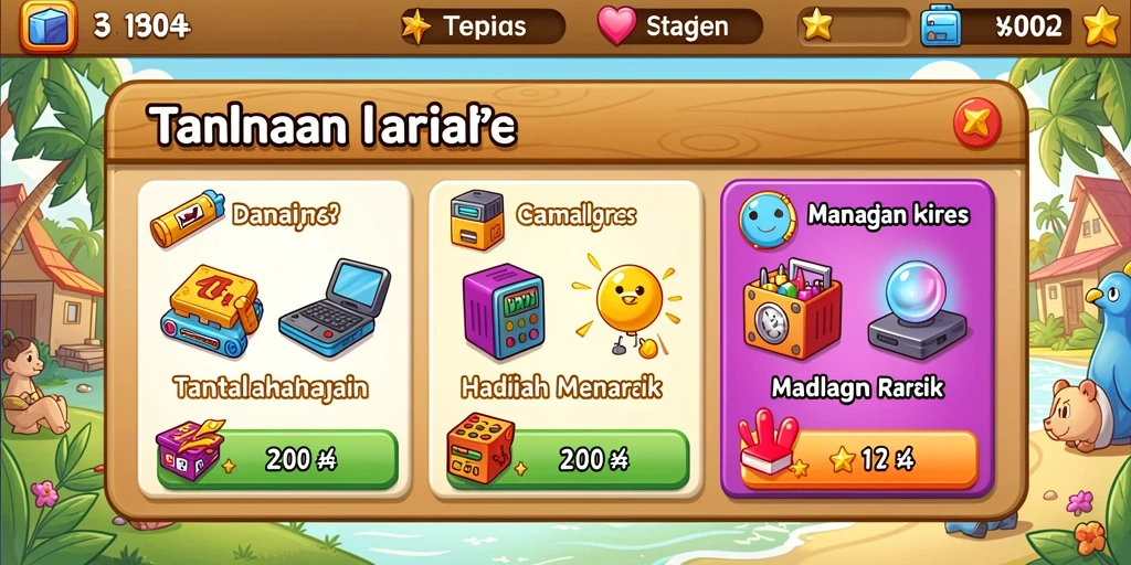 Tampilan menu utama yang menarik dan mudah dinavigasi.