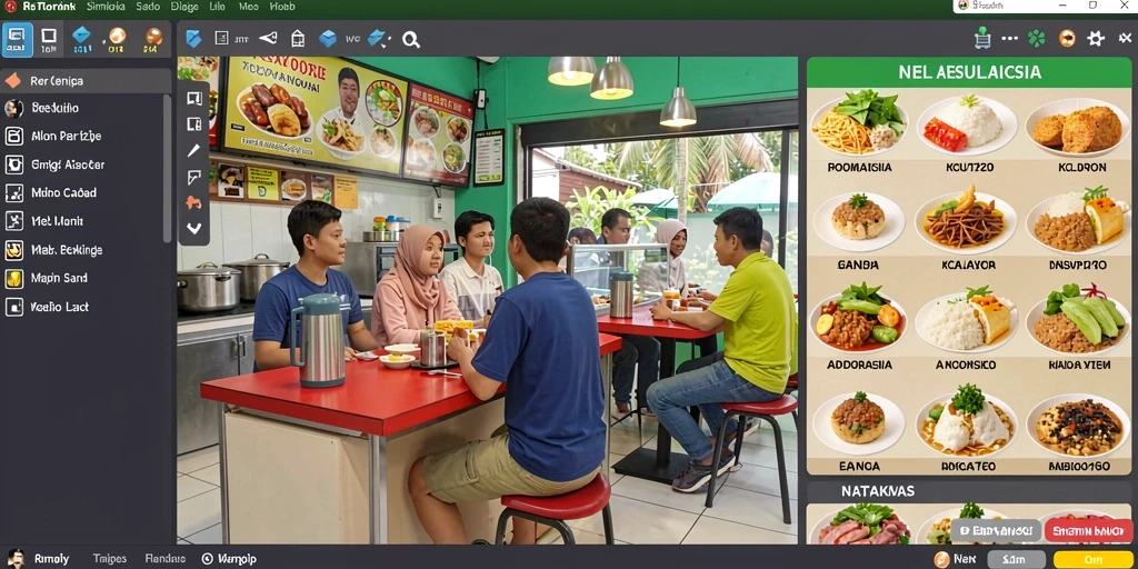 Screenshot menampilkan antarmuka pengguna yang intuitif.