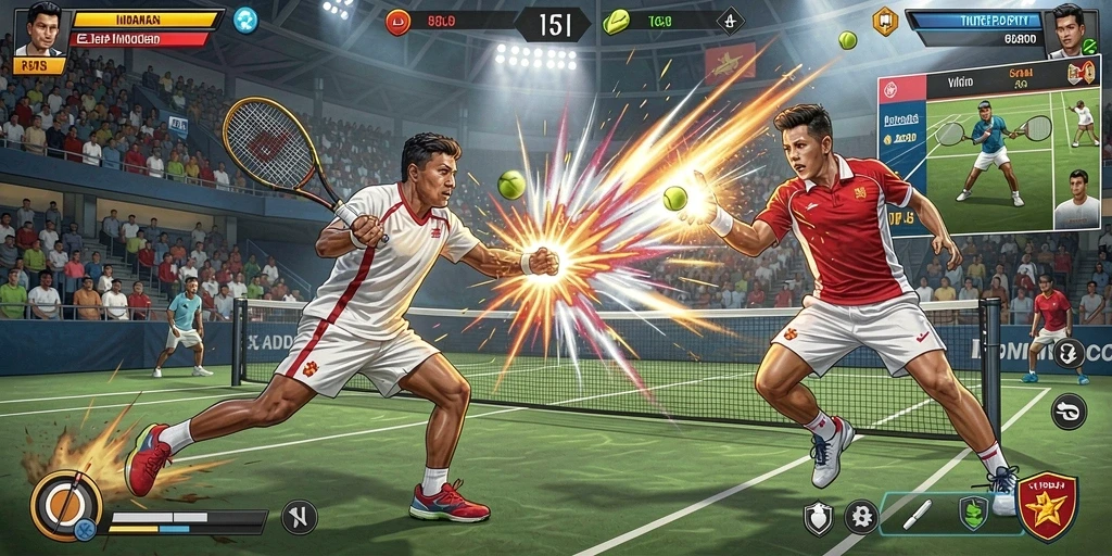 Screenshot menunjukkan tampilan antarmuka yang menarik.