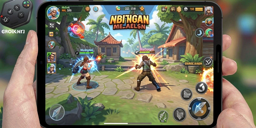 Screenshot menunjukkan antarmuka utama yang menarik.