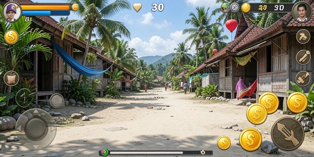 Tangkapan layar pertama menunjukkan antarmuka permainan yang menarik.