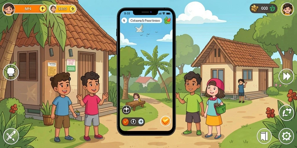 Screenshot menampilkan momen seru saat menyelesaikan level.